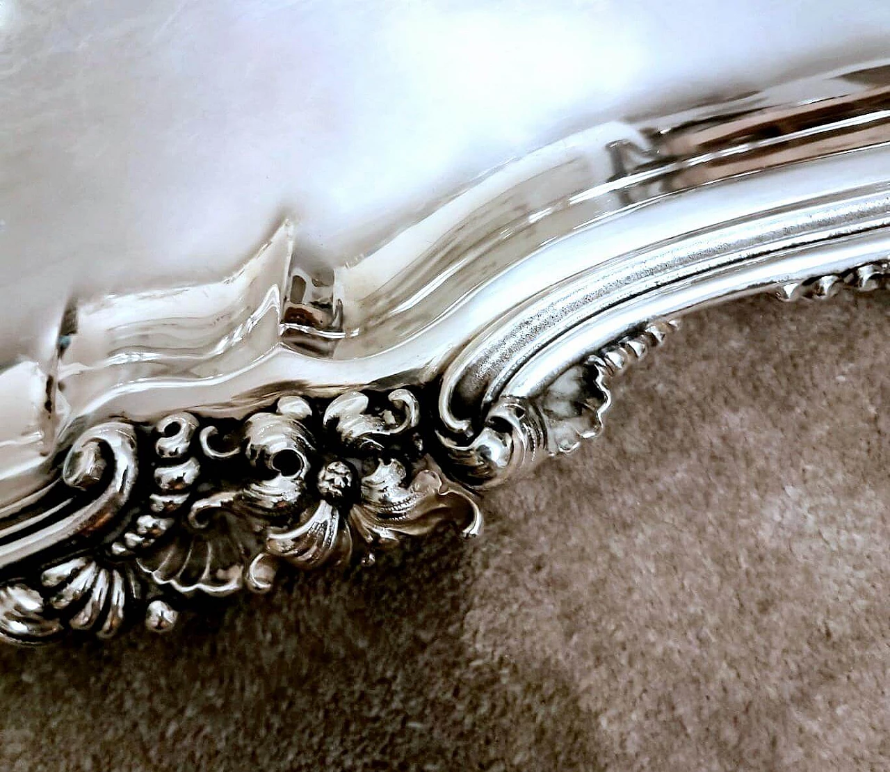 Tray with handles marked 800 silver, 1950s 1473831