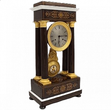 Charles X style pendulum clock in rosewood, 19th century