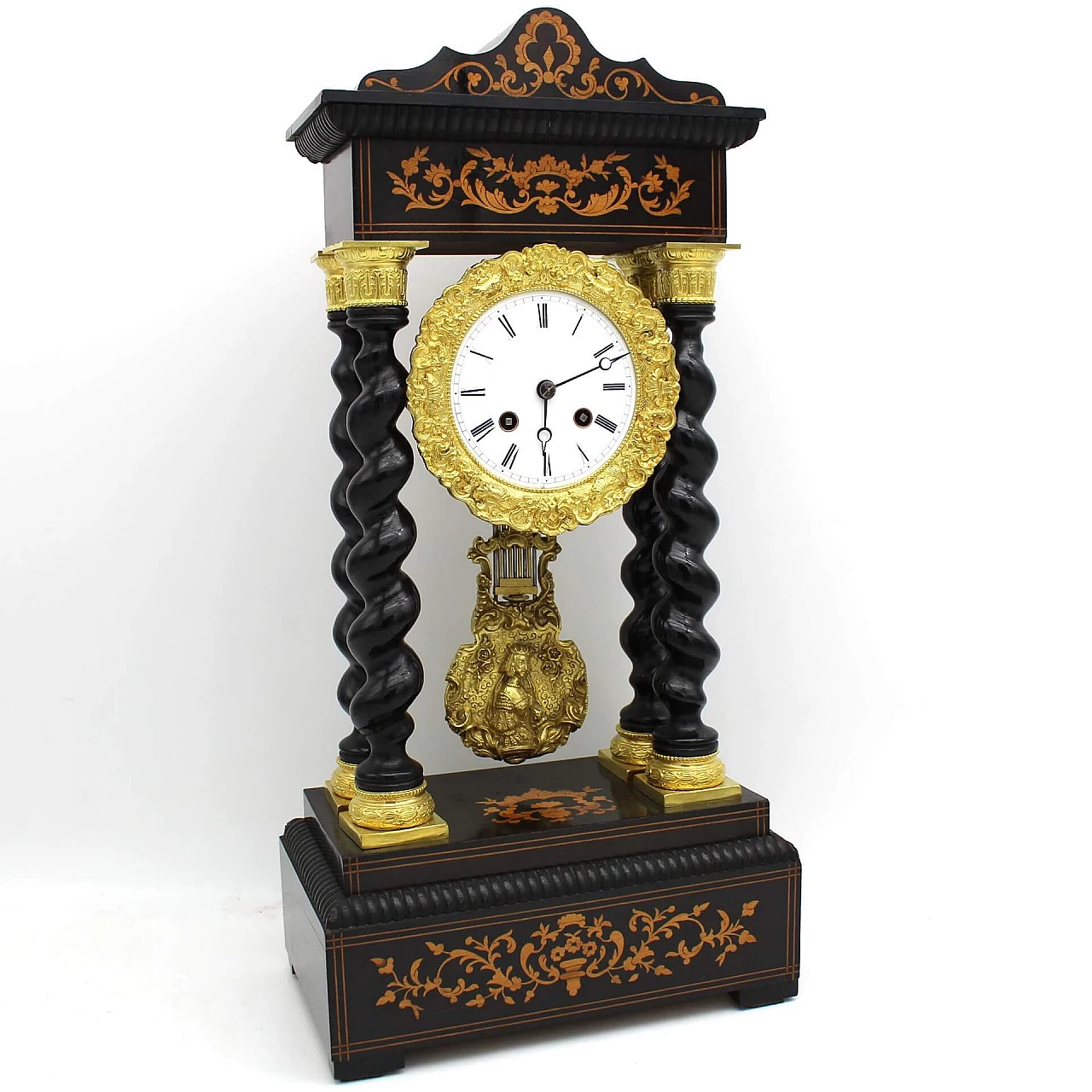 Inlaid Napoleon III style pendulum clock, 19th century 1473891
