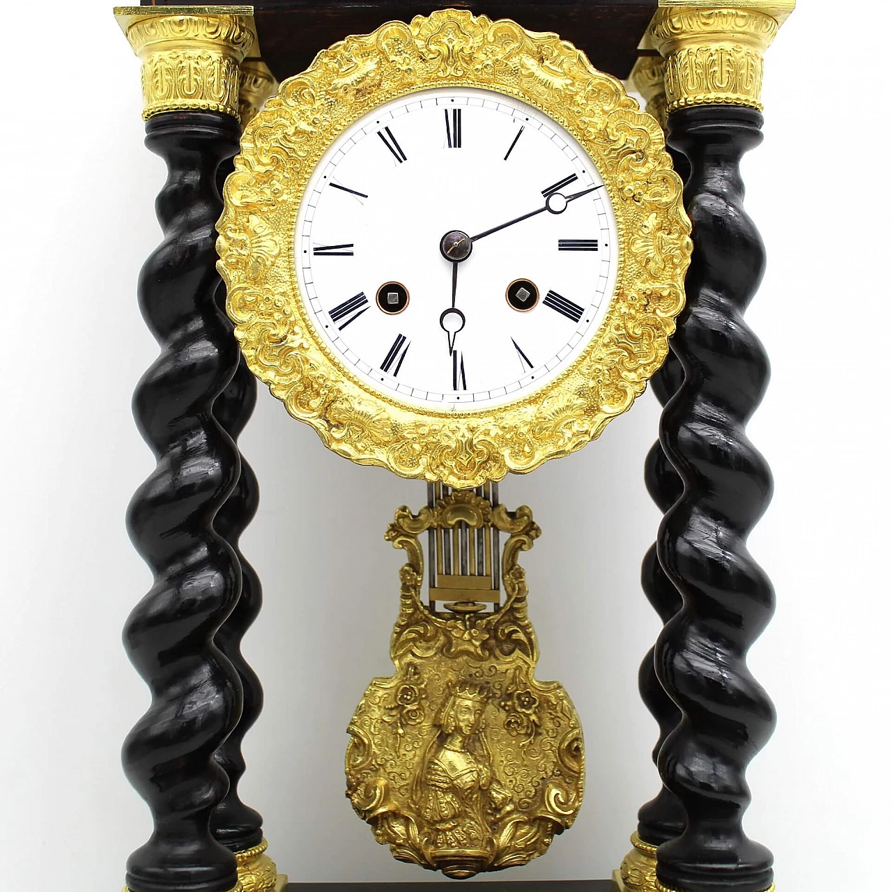 Inlaid Napoleon III style pendulum clock, 19th century 1473892