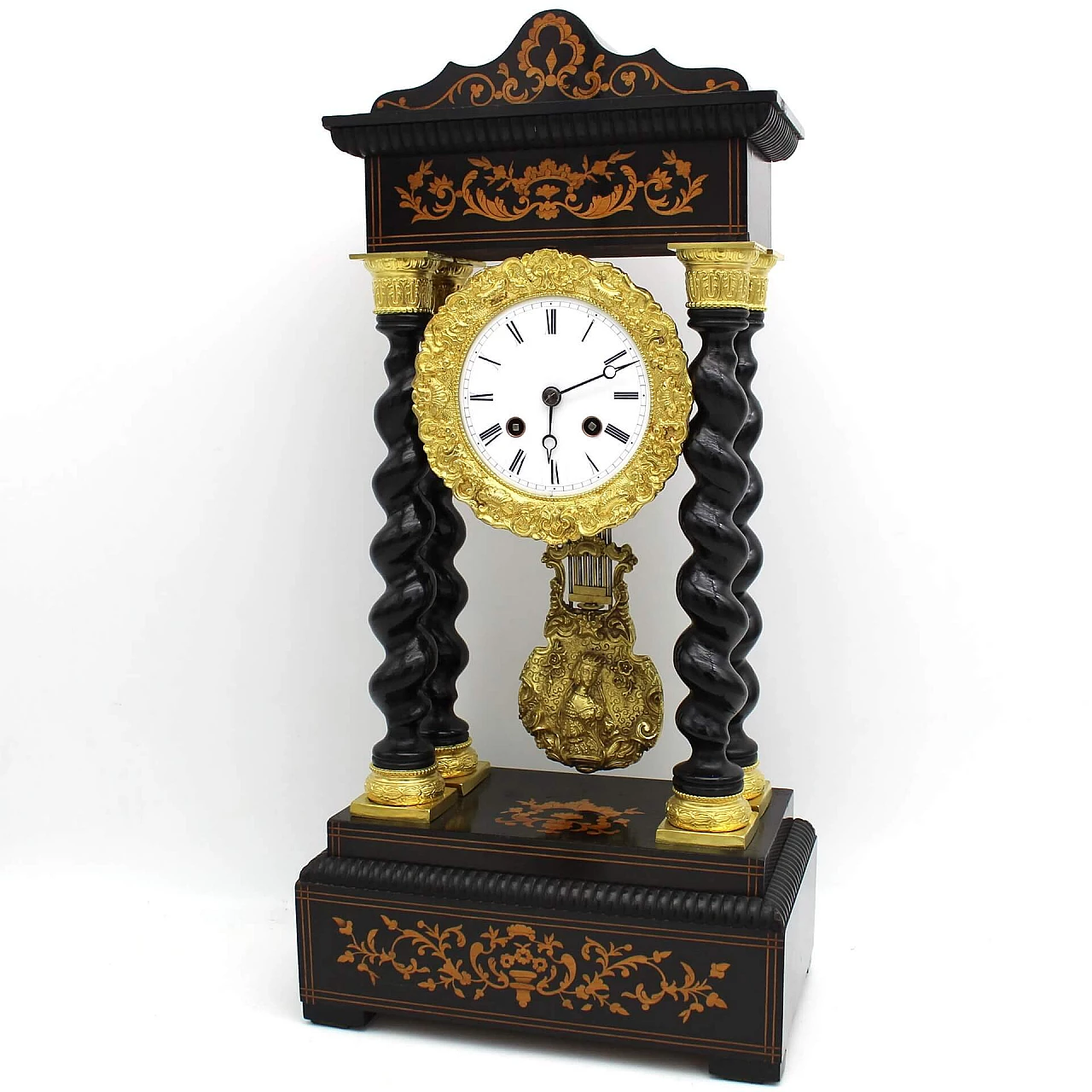 Inlaid Napoleon III style pendulum clock, 19th century 1473893
