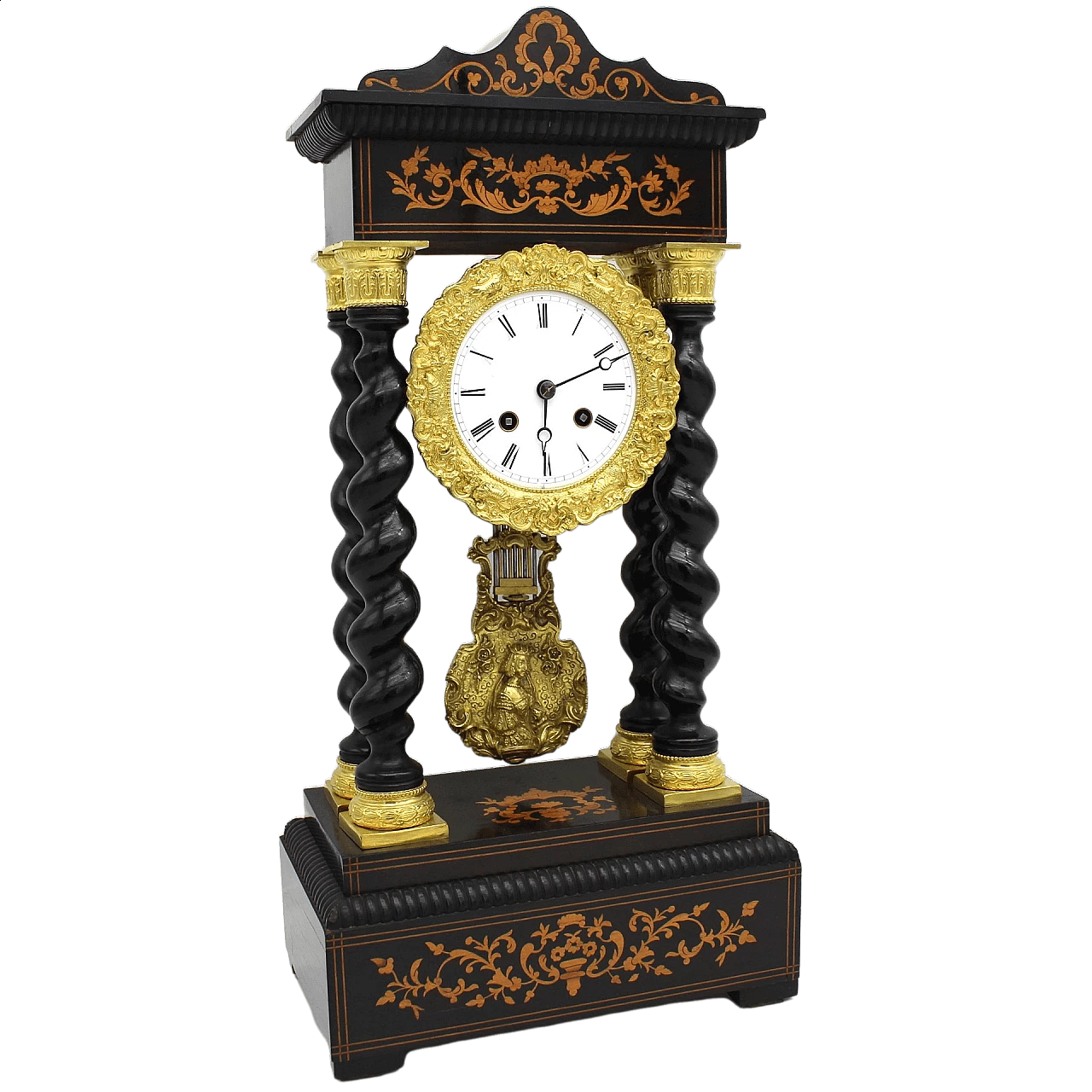 Inlaid Napoleon III style pendulum clock, 19th century 1473899