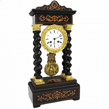 Inlaid Napoleon III style pendulum clock, 19th century