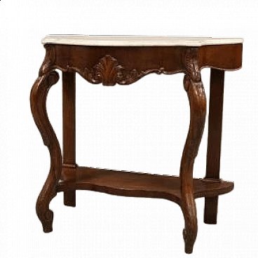 Console in stile Luigi Filippo in noce, '800