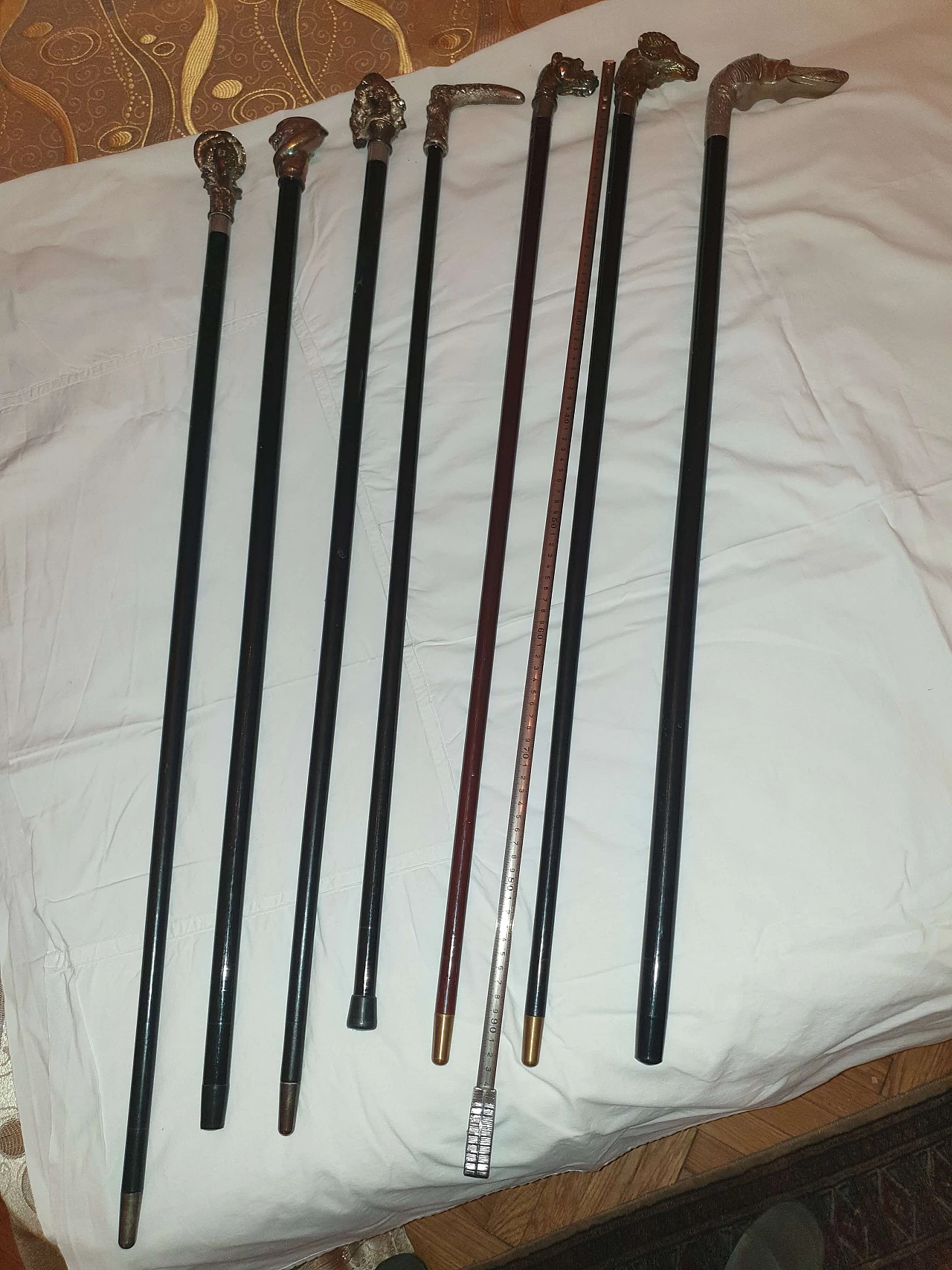 9 Walking sticks with silver handles, 1980s 1474474