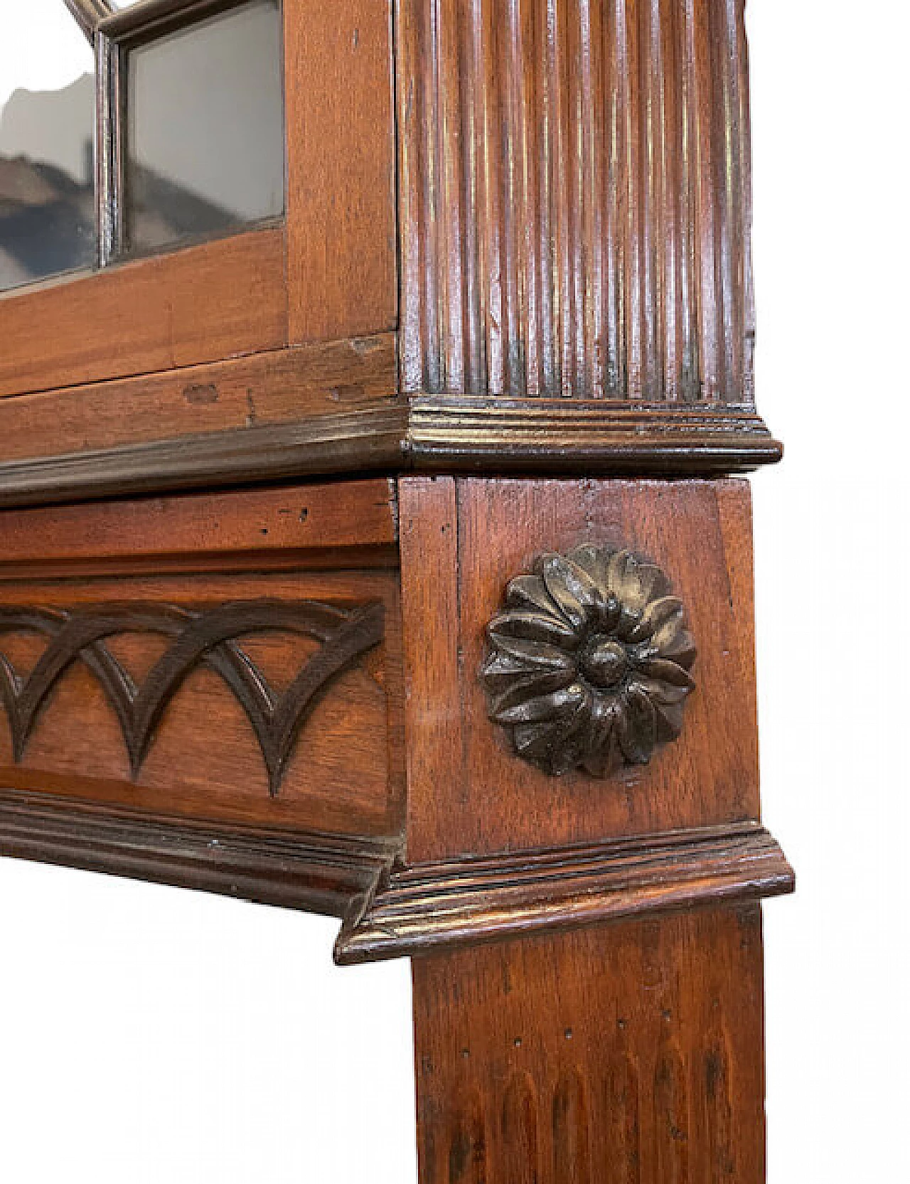 Mahogany corner cabinet with glass doors, 19th century 1474481