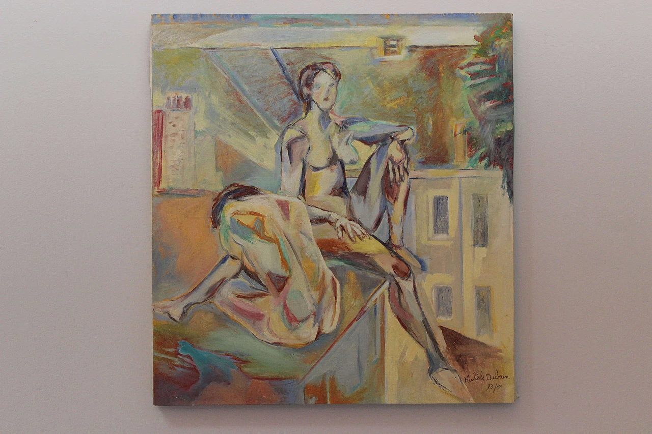 Oil on canvas by Michele Dubain, Abstract Expressionism, 1990s 1474605