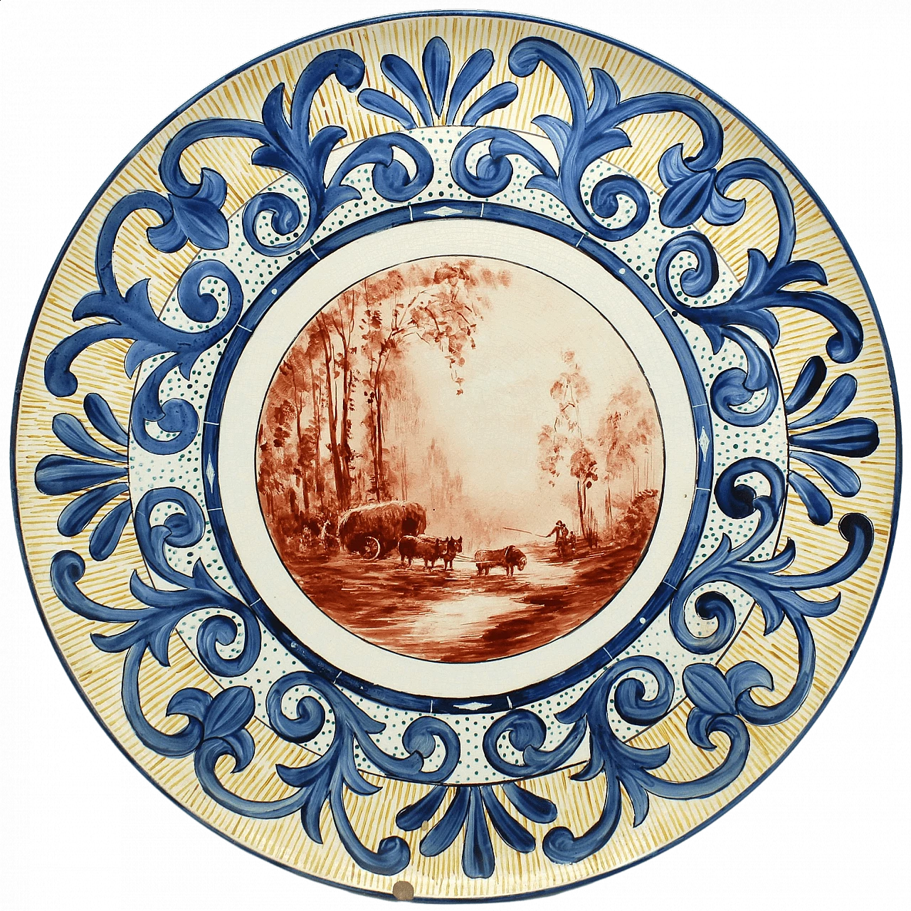Hand-painted ceramic wall plate signed S. C. Richard, 19th century 1474641