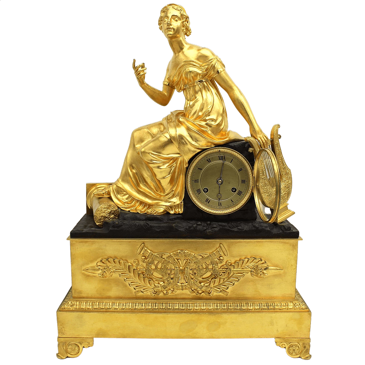 Empire-style bronze pendulum clock, 19th century 1474706