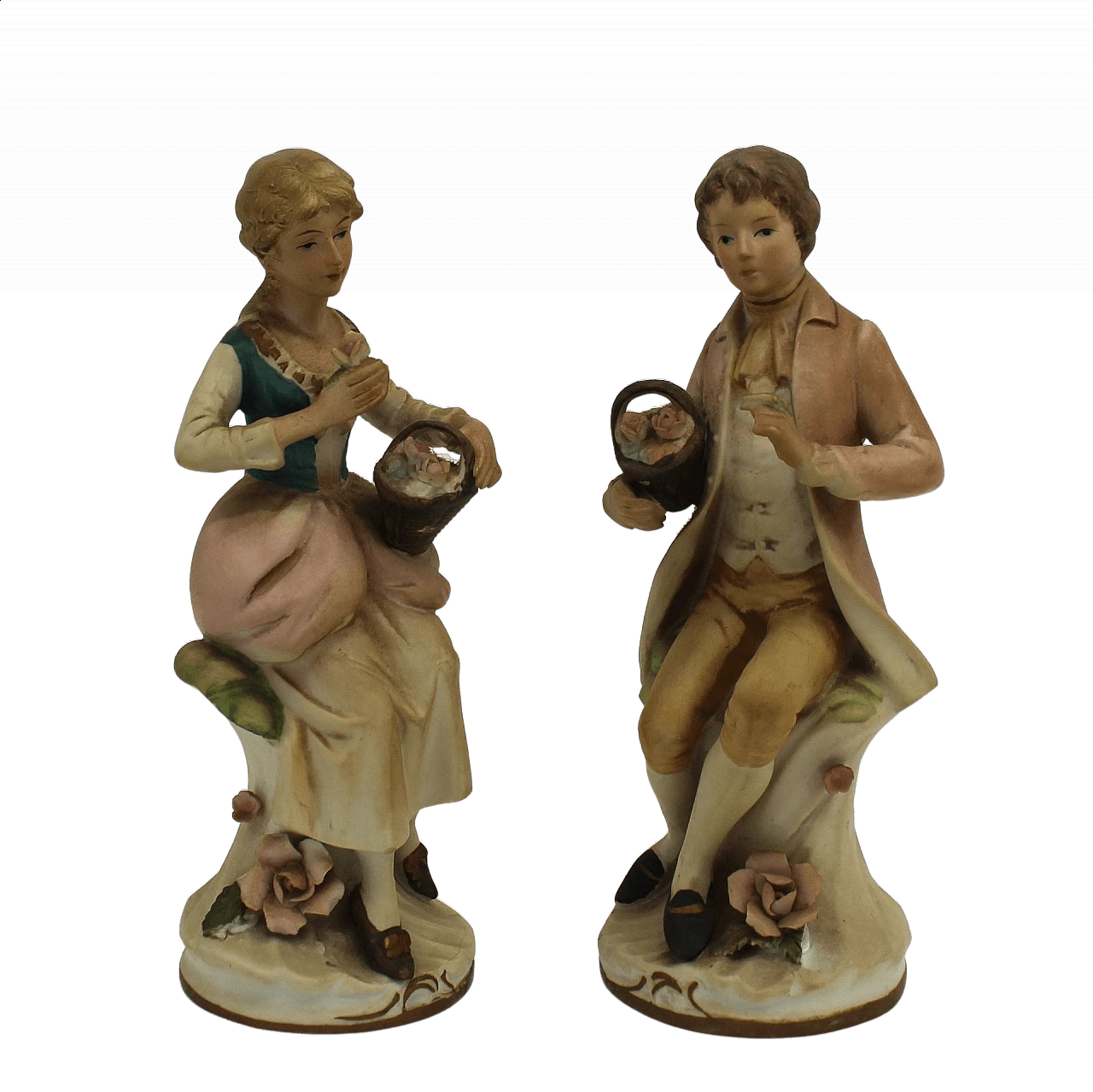 Coppia di statuine in ceramica Capodimonte, '900 1474800