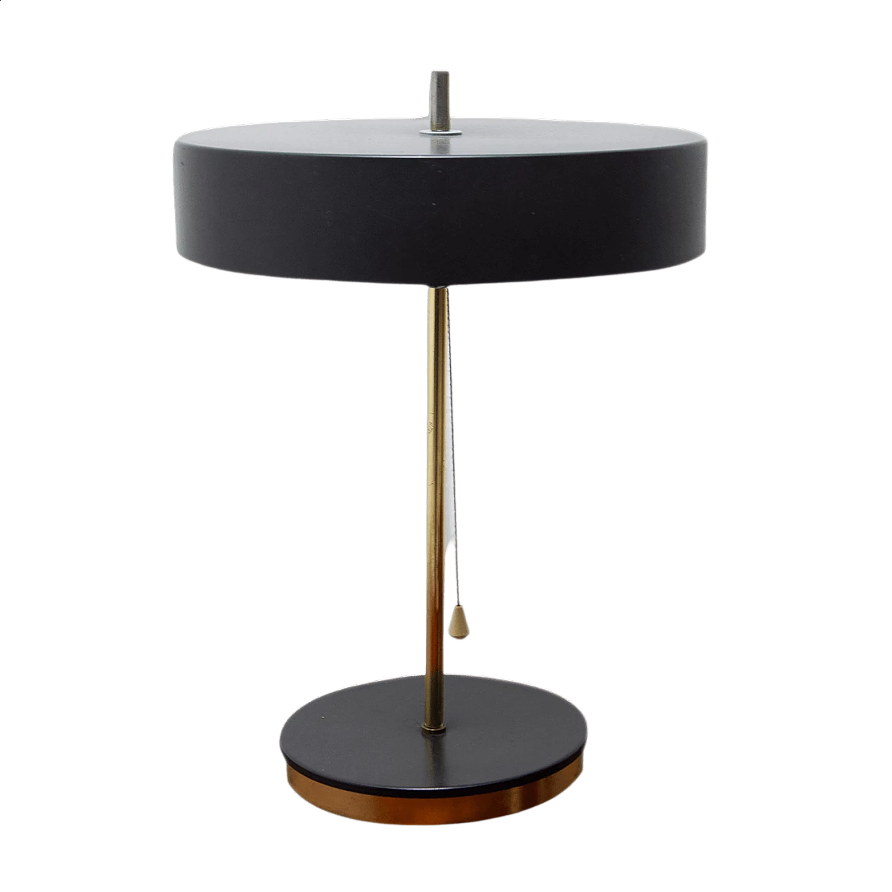 Black plastic and metal table lamp, 1960s 1474886