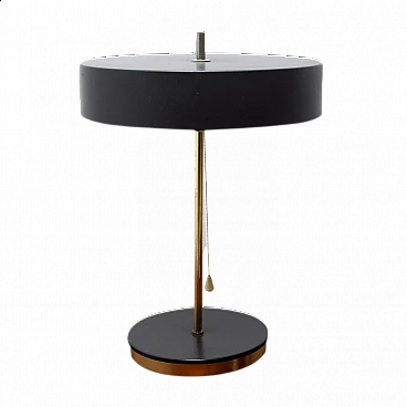 Black plastic and metal table lamp, 1960s