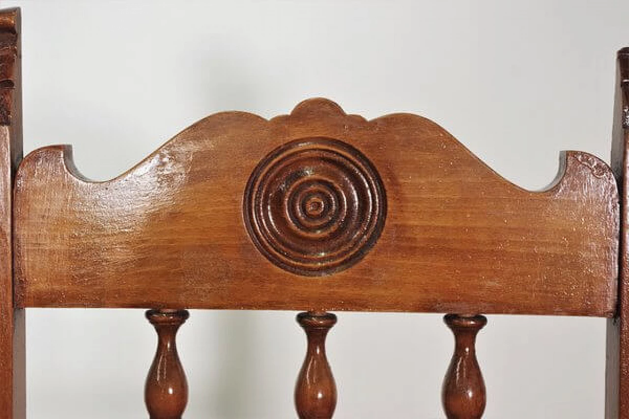 Pair of wooden chairs with straw seat, 1920s 1475727