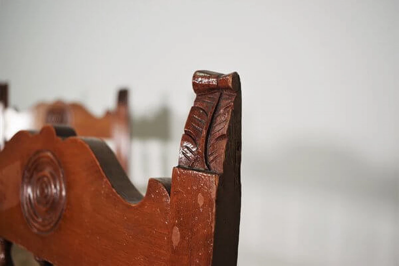 Coppia di sedie in legno con seduta in paglia, anni '20 1475731