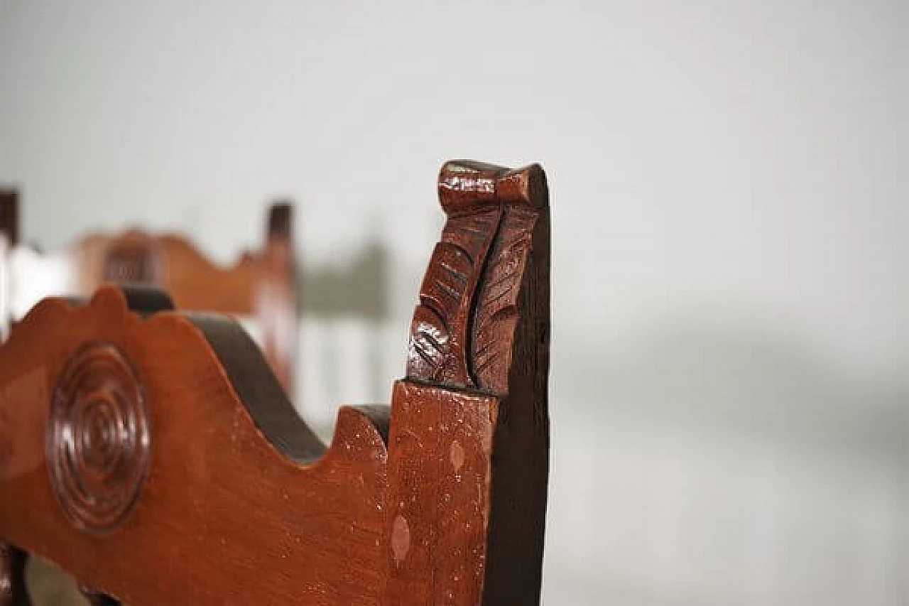 Pair of wooden chairs with straw seat, 1920s 1475731