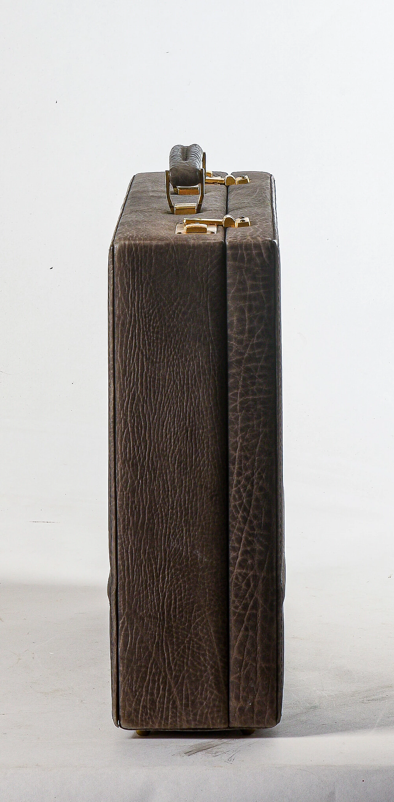 Briefcase in leather and brass, 2000 1475746