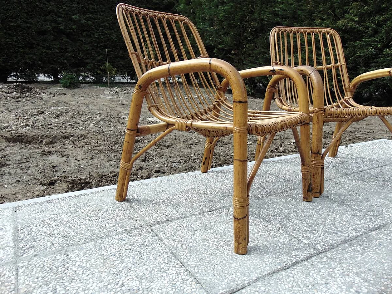 Set da giardino in bambù, anni '70 1476071