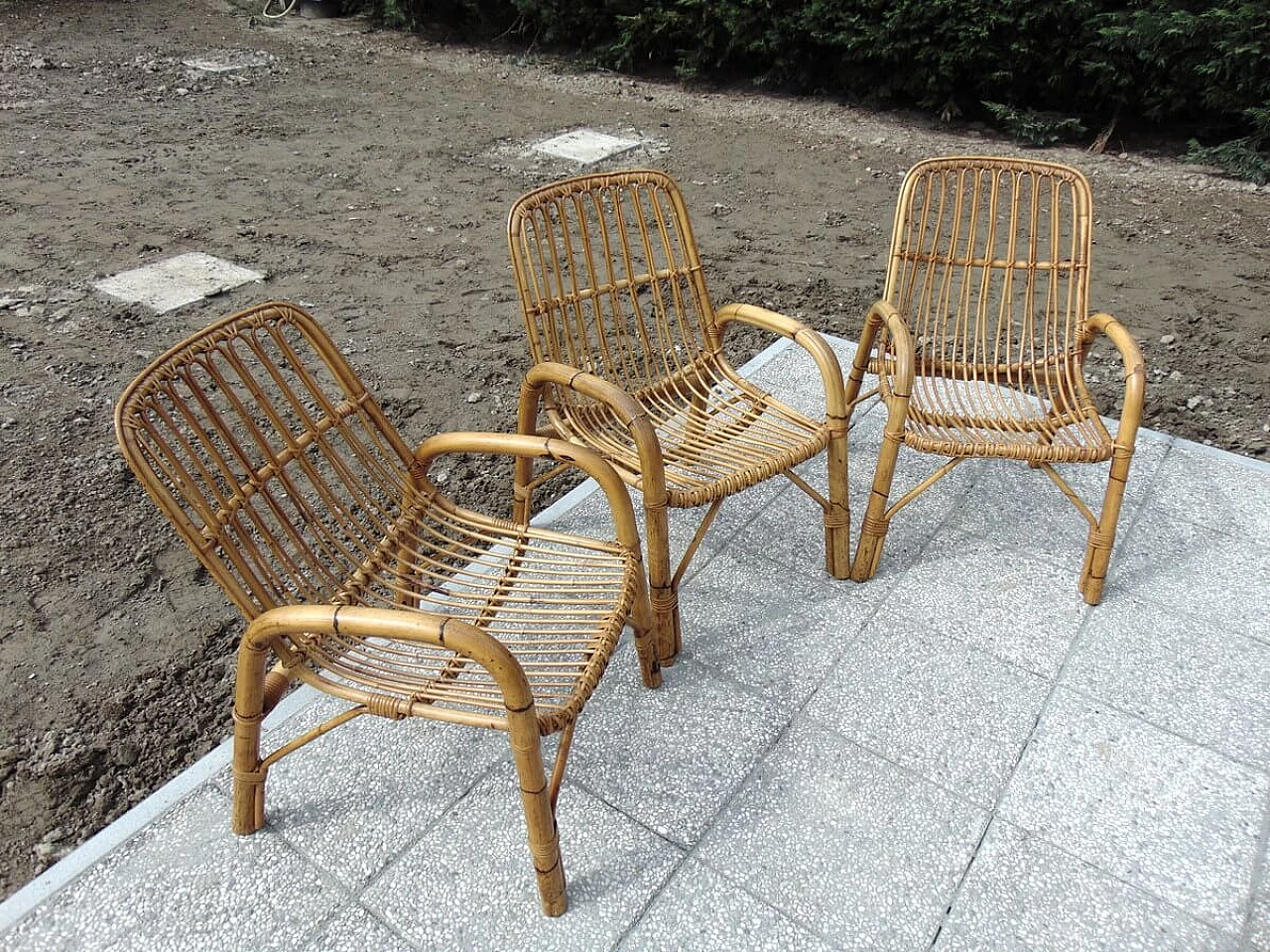 Set da giardino in bambù, anni '70 1476072