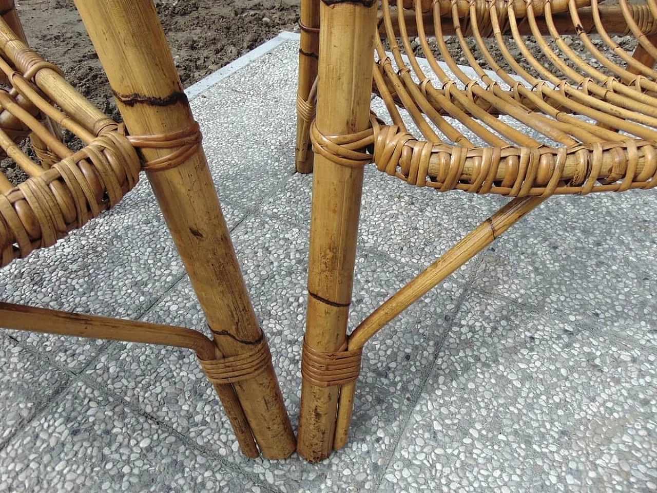 Set da giardino in bambù, anni '70 1476075