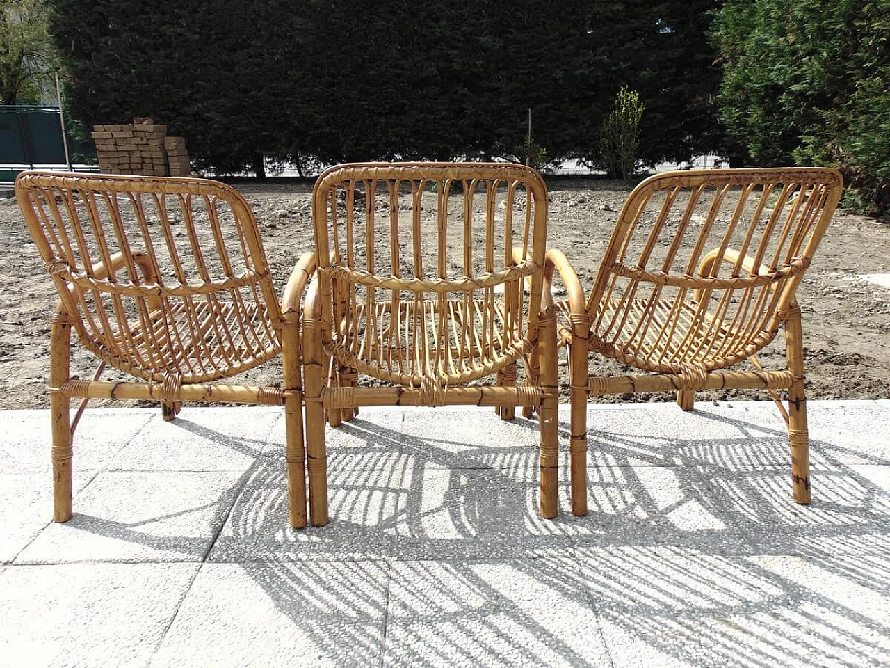 Set da giardino in bambù, anni '70 1476076