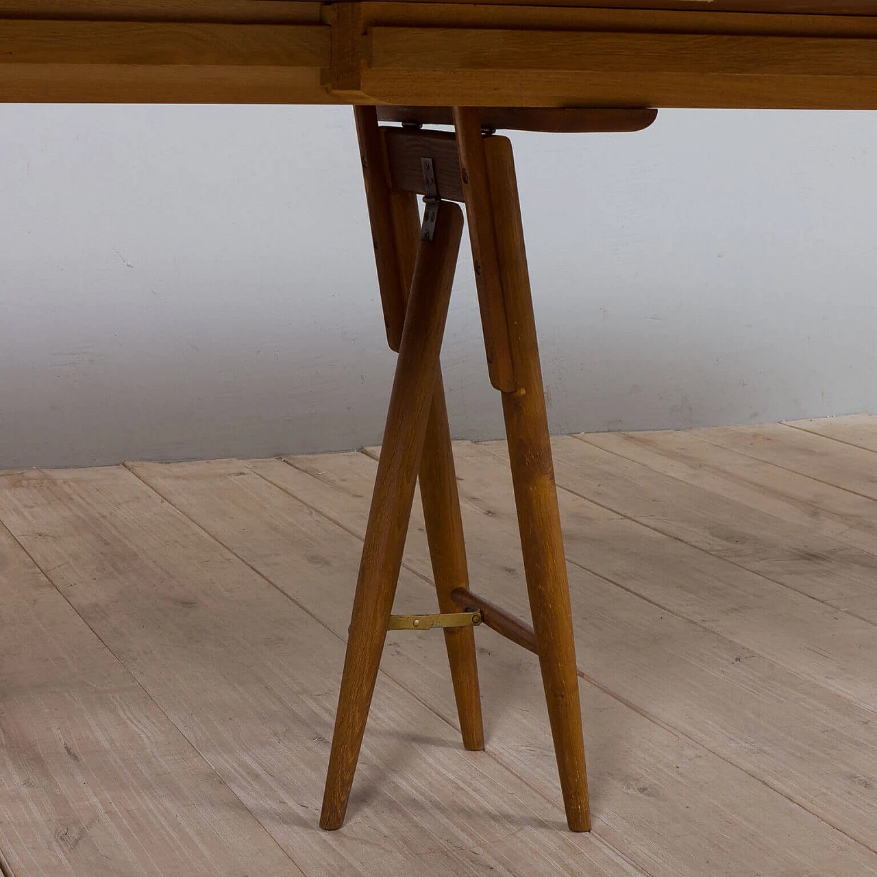 Round extendable table model 62 in teak by Henning Kjaernulf For Sorø Stolefabrik, 60s 1476108