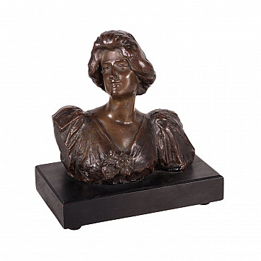 Female bronze bust of Francesco De Matteis, 1990s