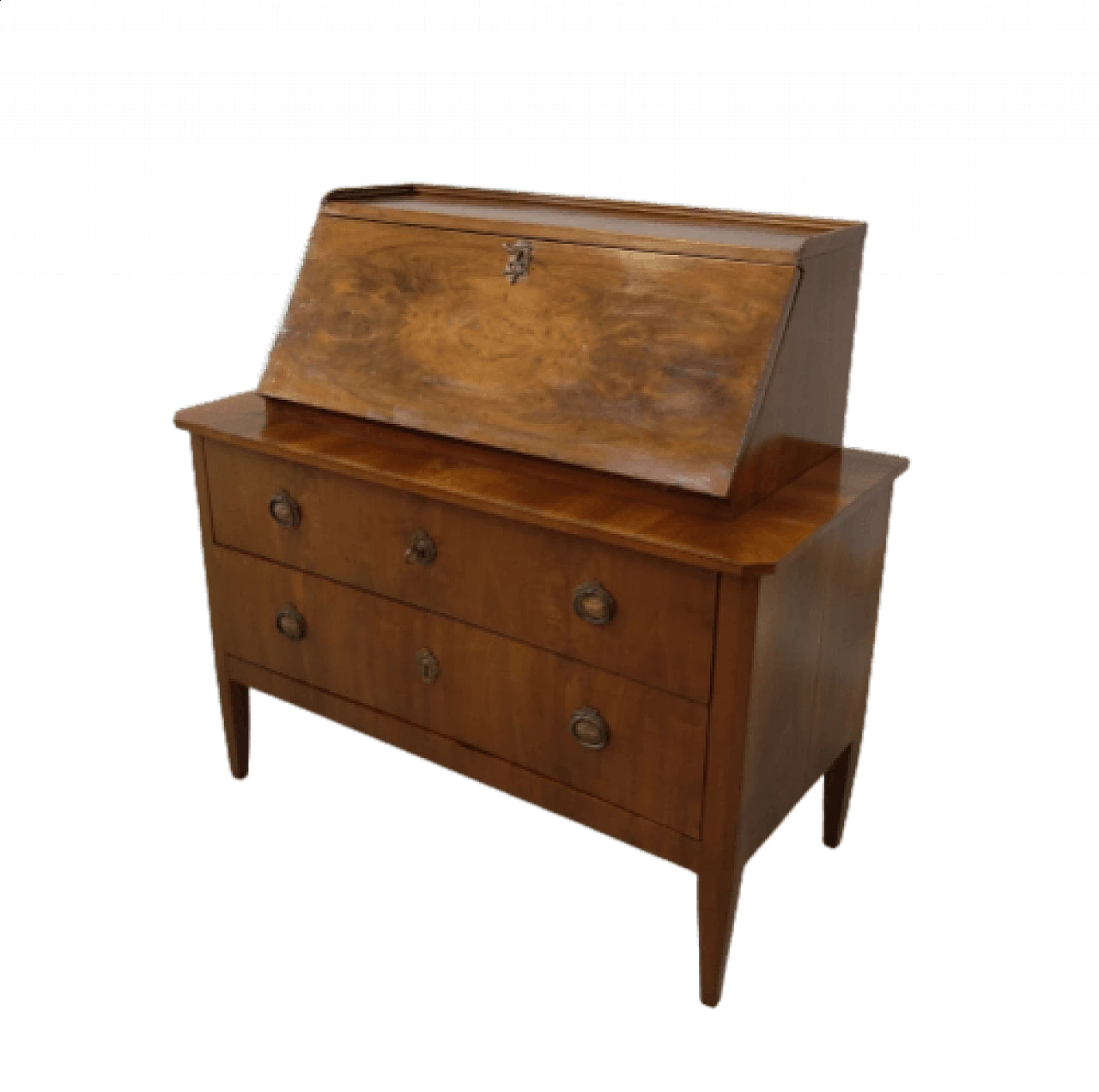 Direttorio flap desk in walnut and bronze, 18th century 1477222