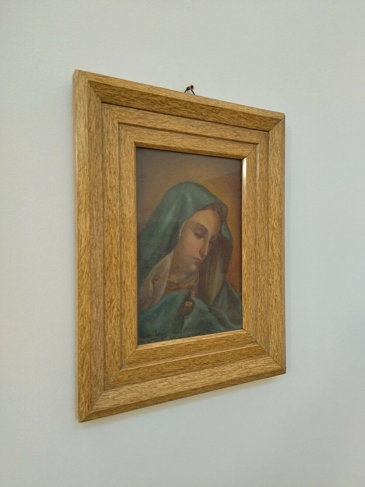 Dipinto olio su tavola di Madonna, anni '30 1477339