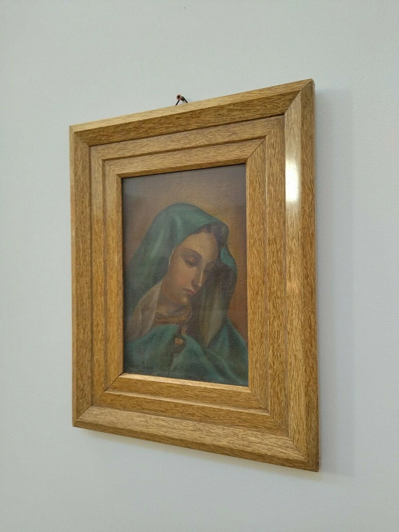 Dipinto olio su tavola di Madonna, anni '30 1477340
