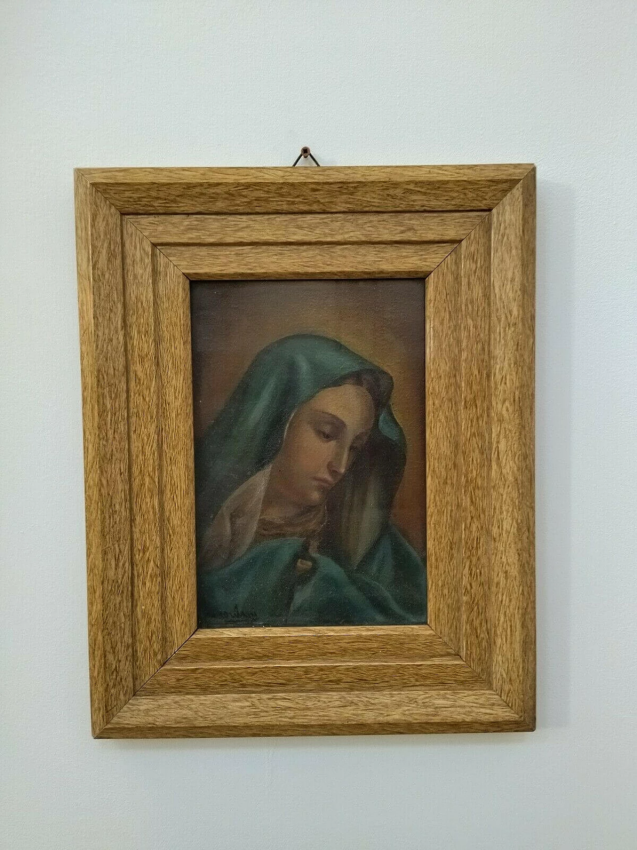 Dipinto olio su tavola di Madonna, anni '30 1477345