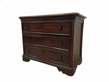 Lombard chest of drawers in solid walnut, fir and poplar, 18th century
