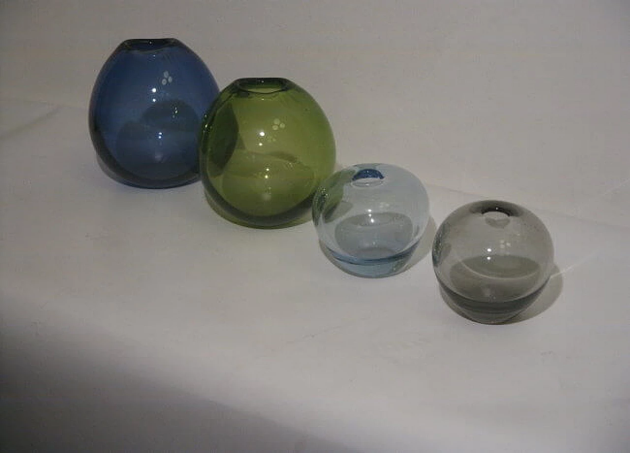 4 Danish coloured vases by Per Lutken for Holmegaard, 1960s 1477412