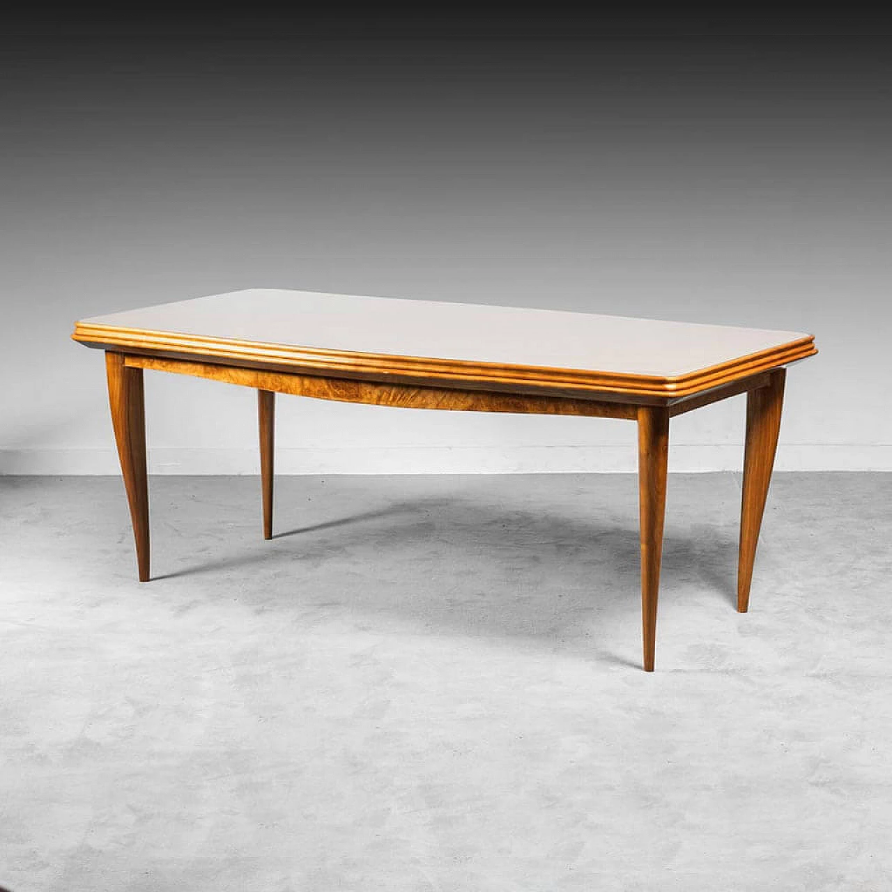 Wood and glass dining table, 1950s 1477454