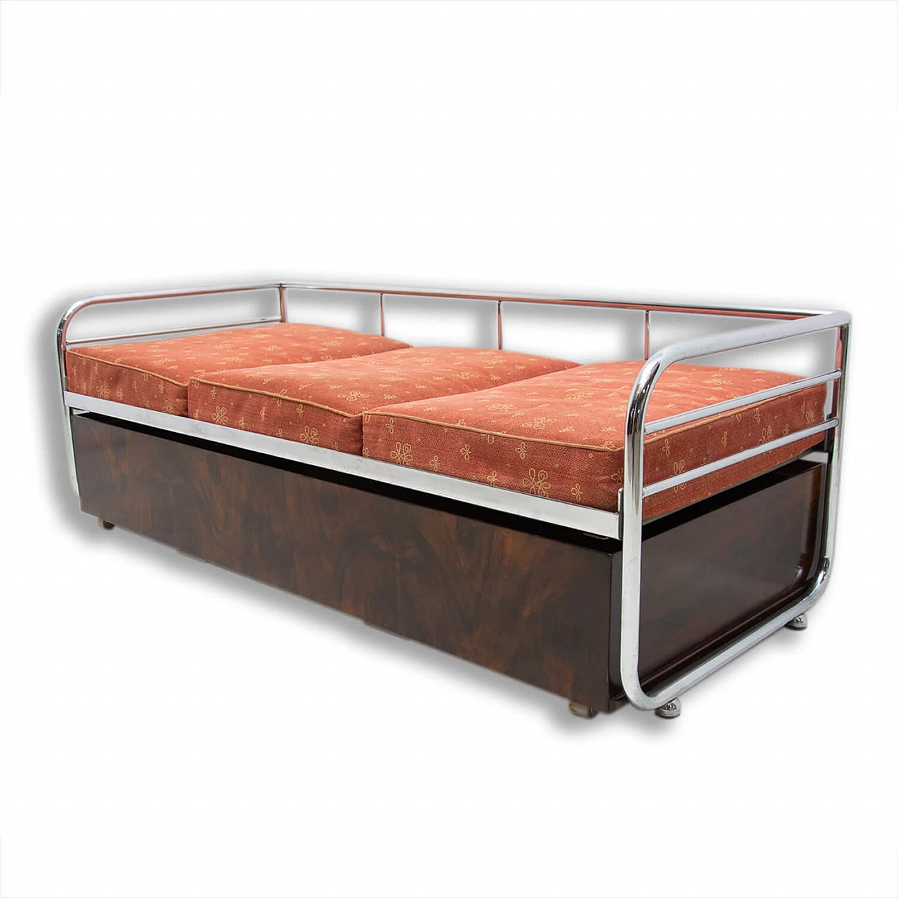 Functionalist chrome sofa bed by Kovona, 1950s 1477465