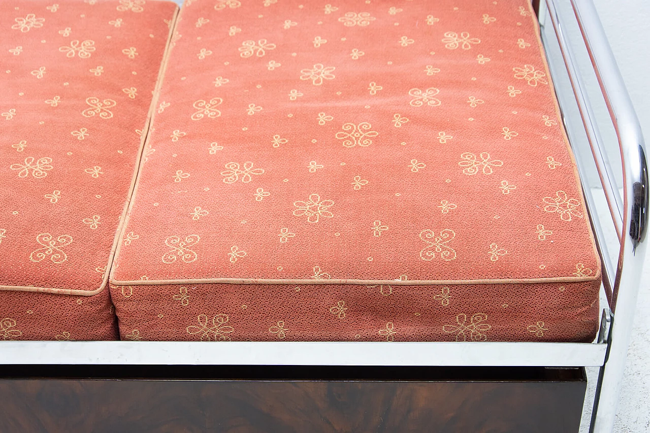 Functionalist chrome sofa bed by Kovona, 1950s 1477469