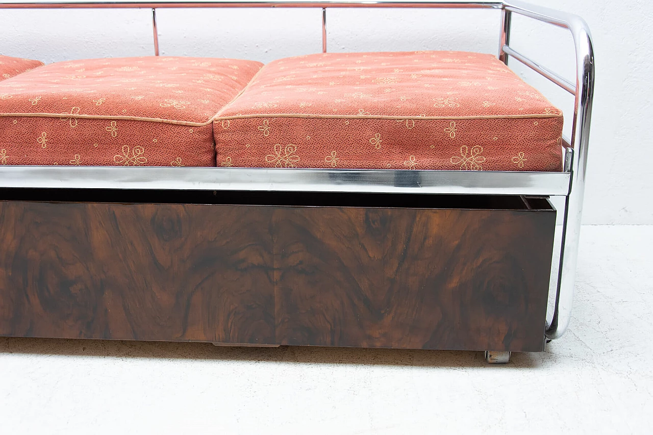 Functionalist chrome sofa bed by Kovona, 1950s 1477473