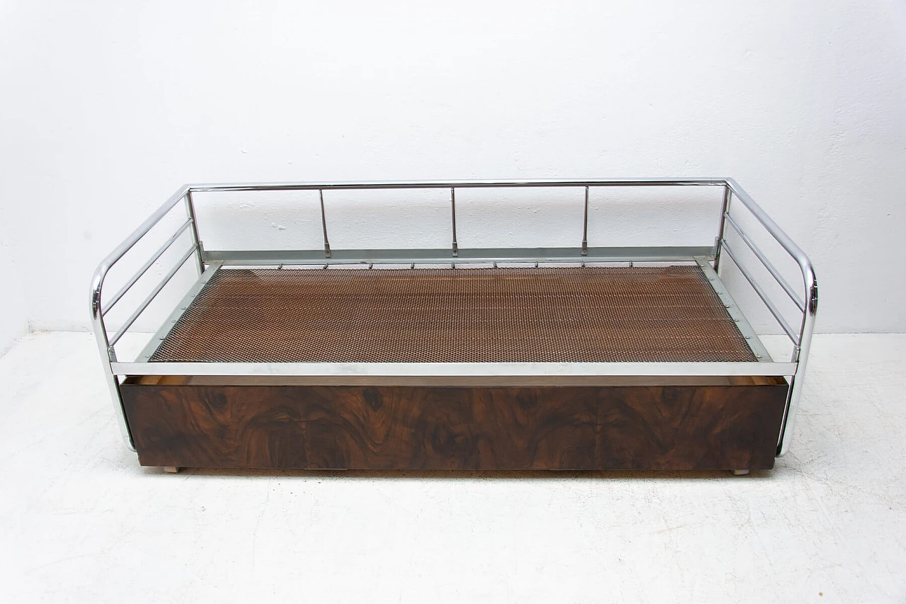 Functionalist chrome sofa bed by Kovona, 1950s 1477477