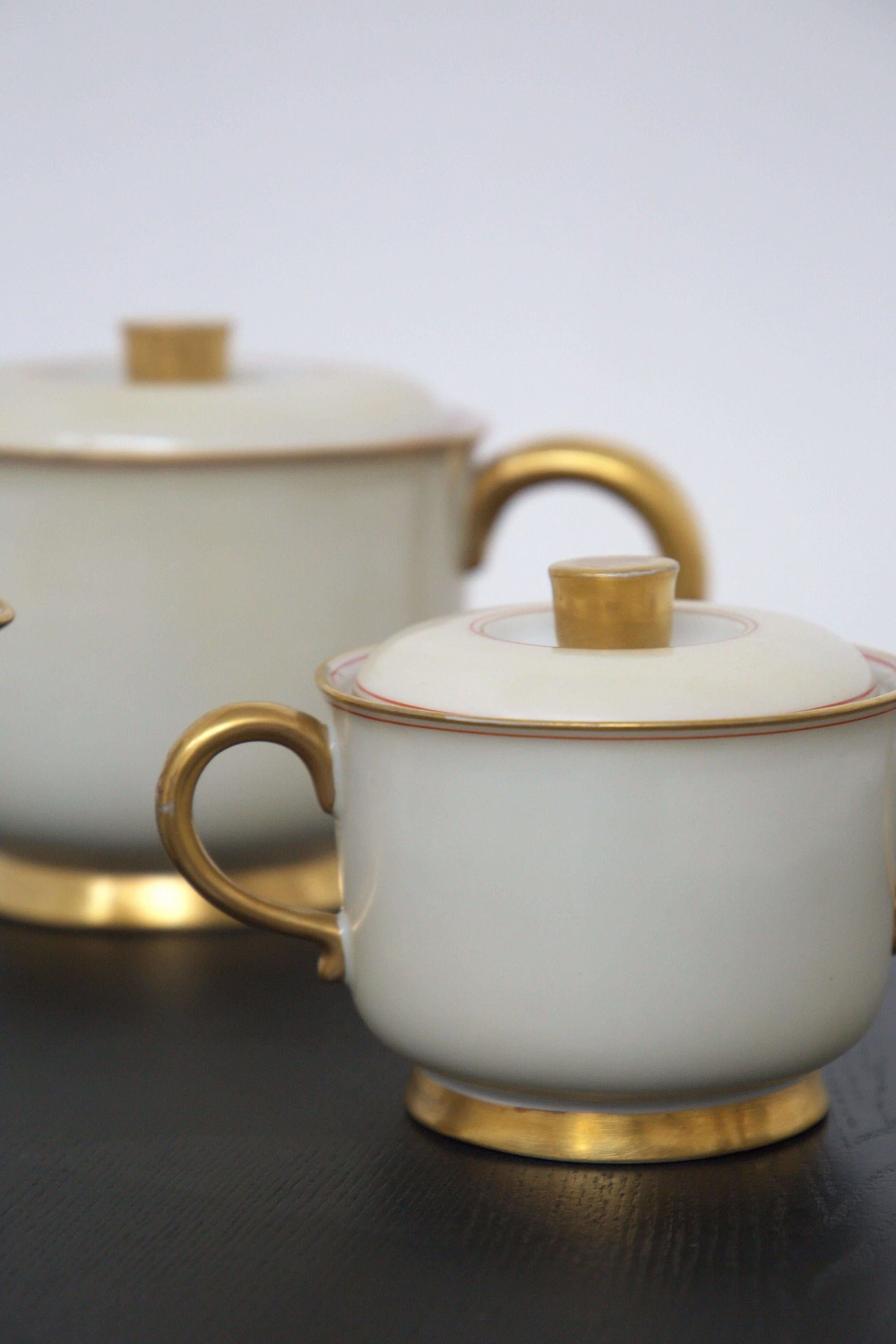 Ceramic and pure gold tea set by Gio Ponti for Ginori, 1930s 1477482
