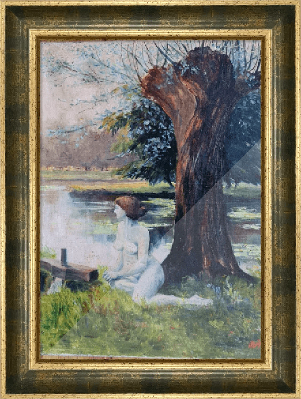 Canvas painting The Bank of the River, 1910s 1478163