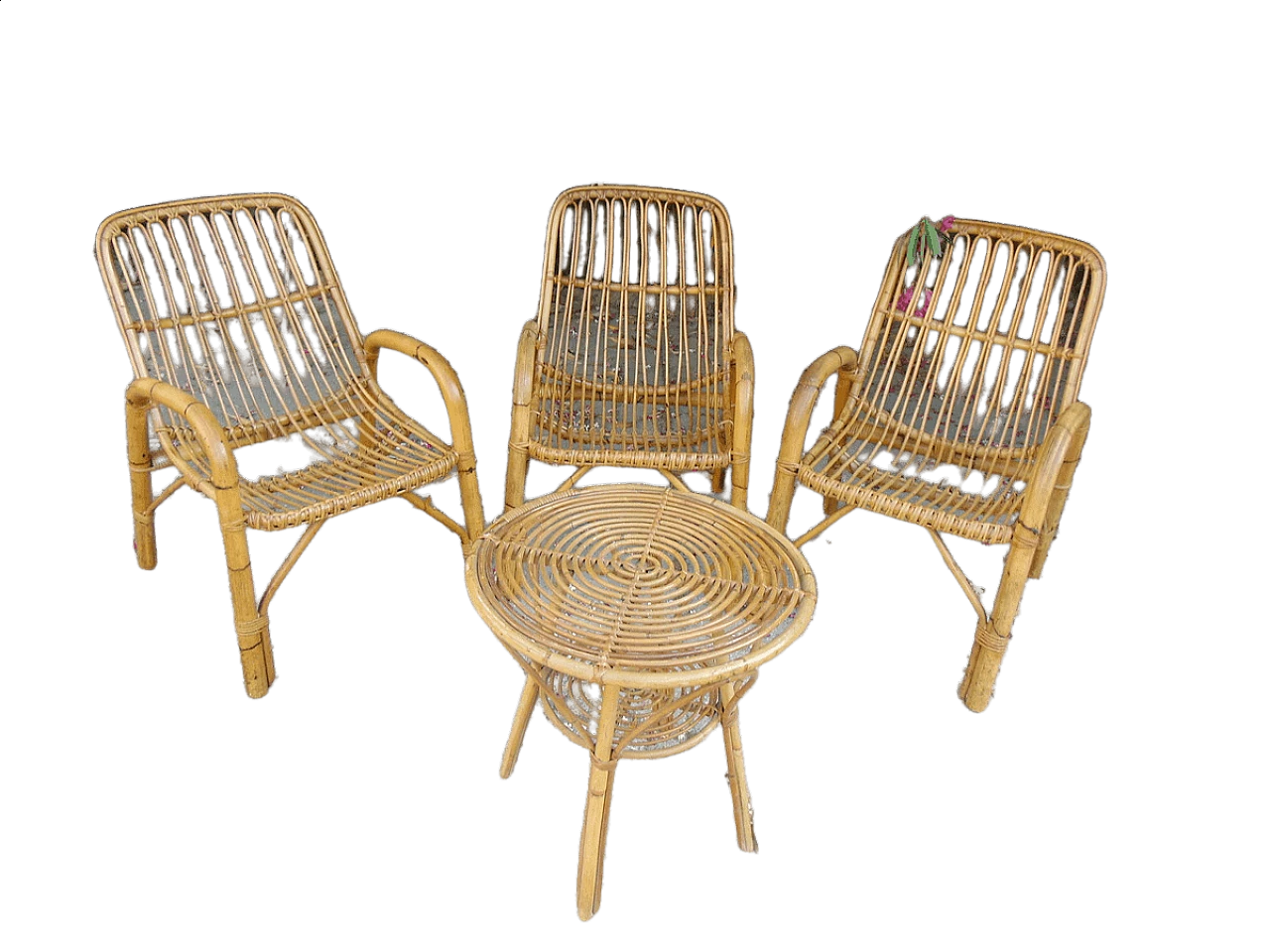 Set da giardino in bambù, anni '70 1478297