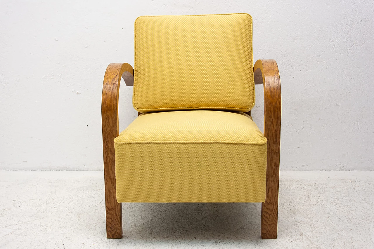 Coppia di poltrone in legno di faggio in stile Art Deco, anni '30 1478351