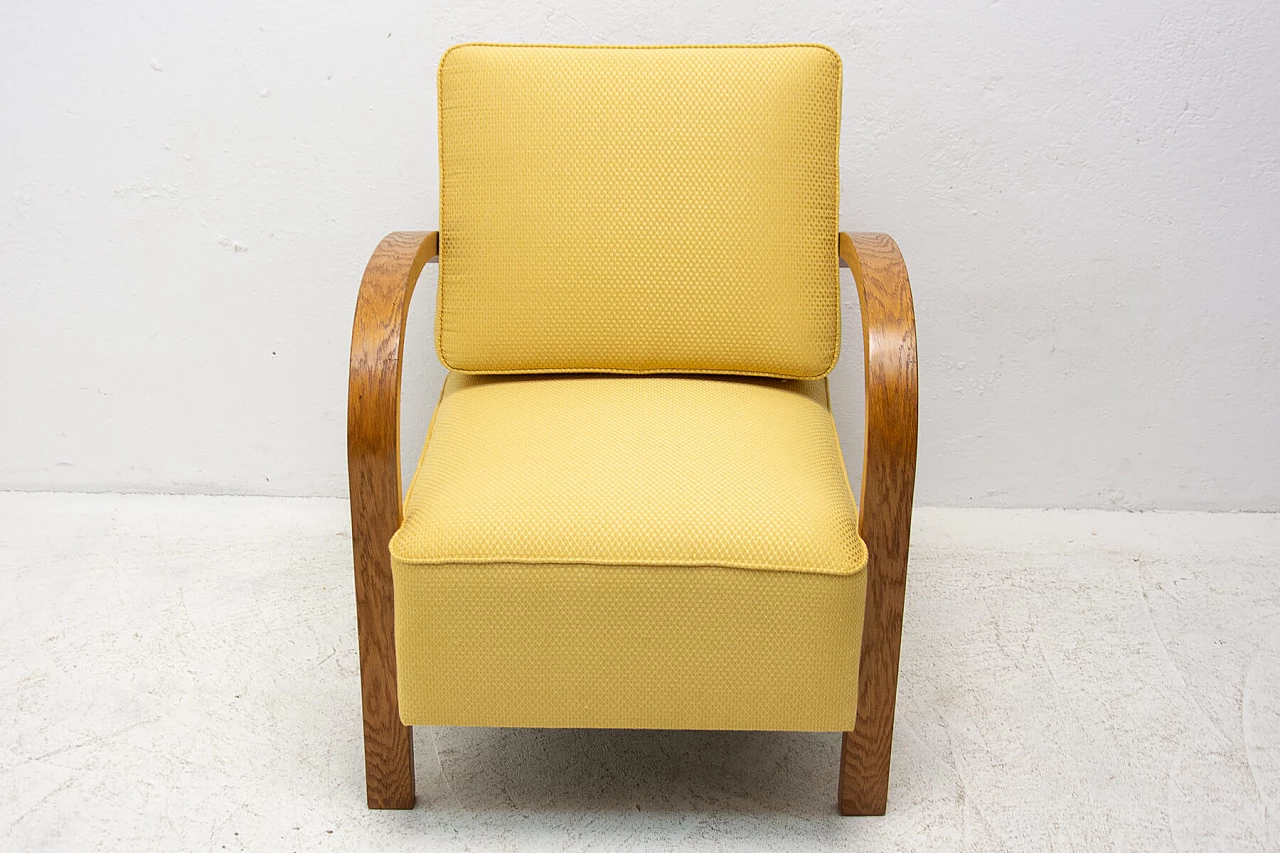 Coppia di poltrone in legno di faggio in stile Art Deco, anni '30 1478353