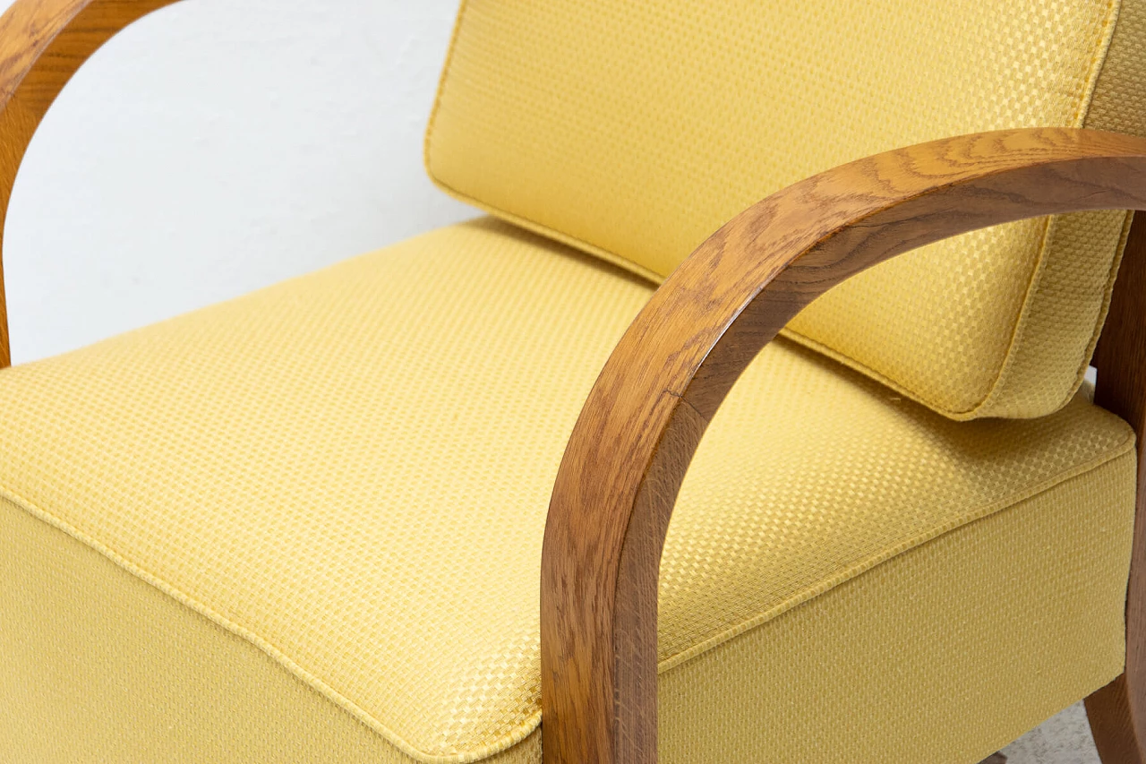 Coppia di poltrone in legno di faggio in stile Art Deco, anni '30 1478360