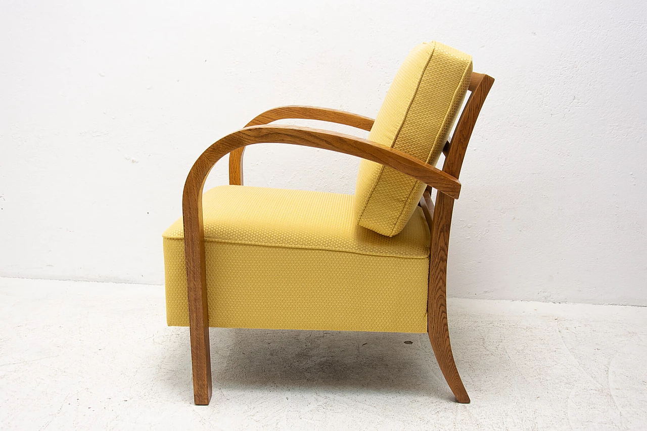 Coppia di poltrone in legno di faggio in stile Art Deco, anni '30 1478363