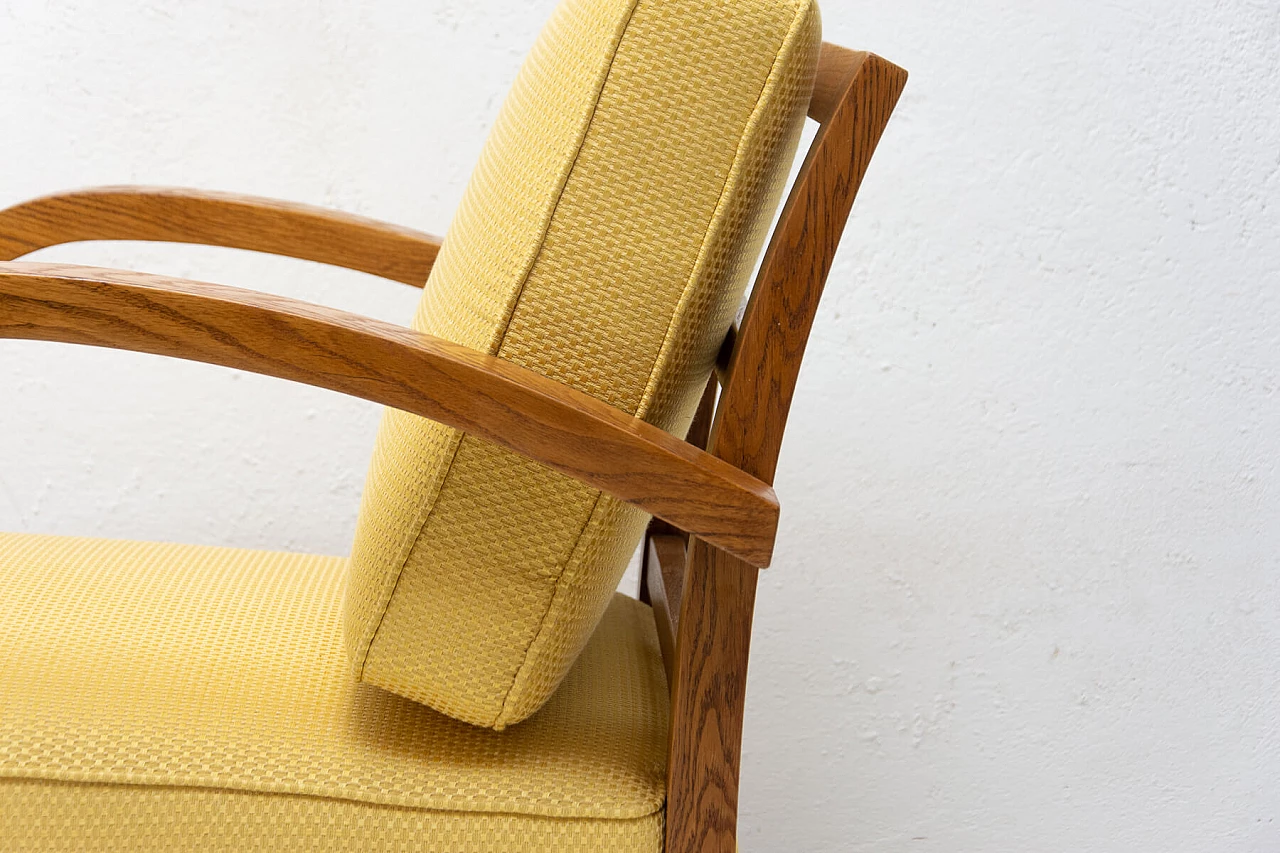 Coppia di poltrone in legno di faggio in stile Art Deco, anni '30 1478365