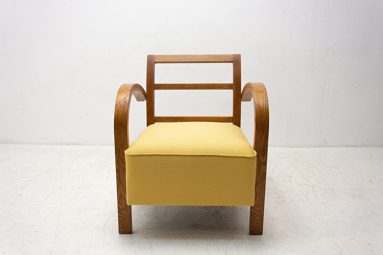 Coppia di poltrone in legno di faggio in stile Art Deco, anni '30 1478370