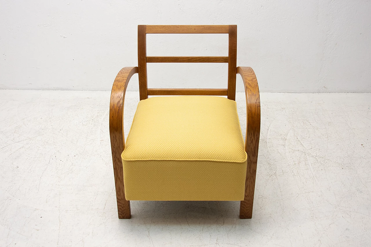 Coppia di poltrone in legno di faggio in stile Art Deco, anni '30 1478372