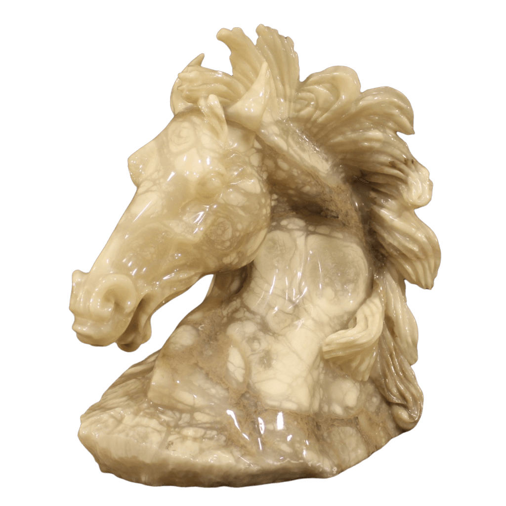 Onyx sculpture depicting a horse's head, 1950s intOndo