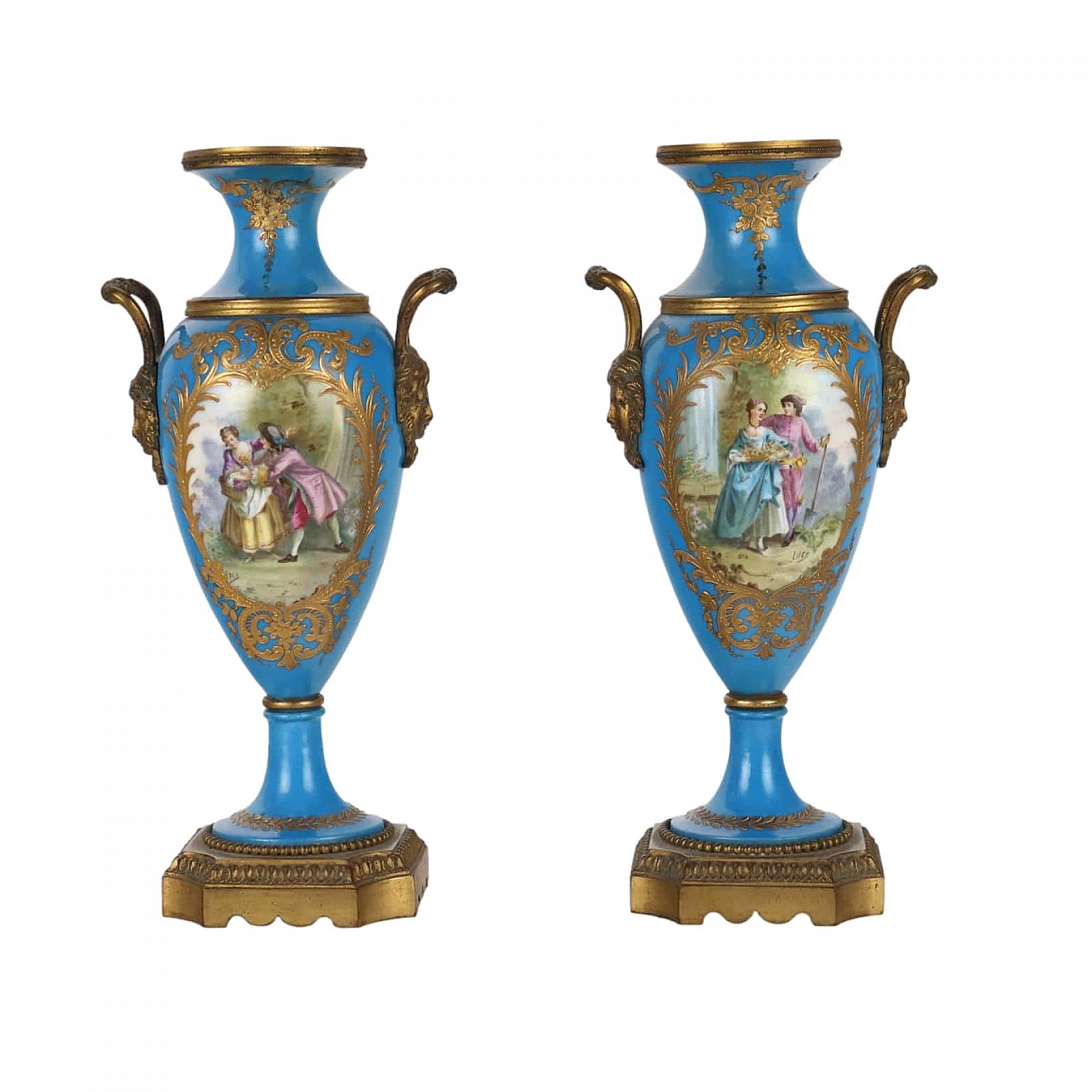 Coppia di vasi in porcellana Sèvres, inizio '900 1478758