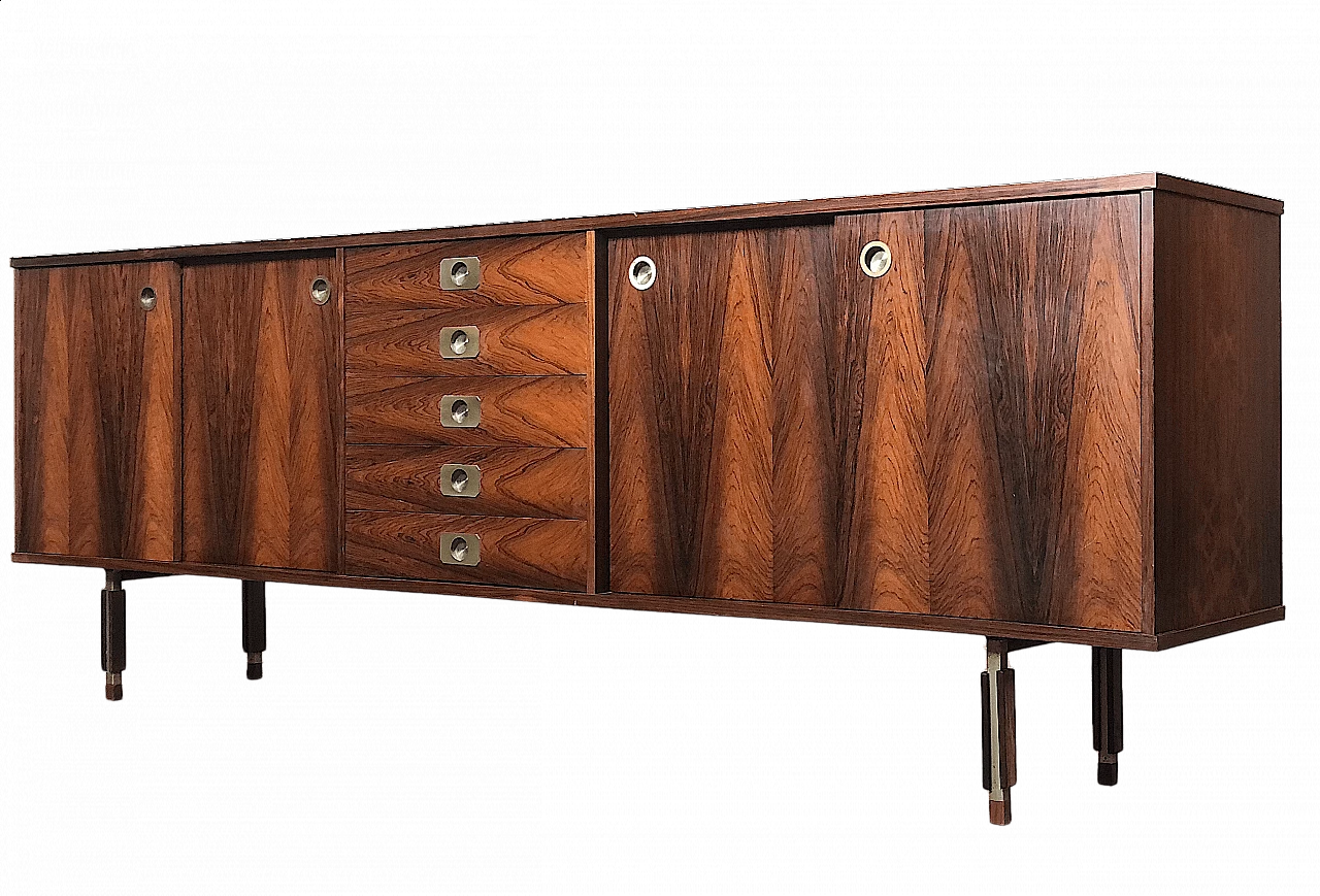 Sideboard in rosewood and bronzed brass, 1960s 1479228